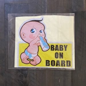 Baby on Board car decal